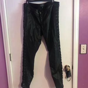 Great condition black leather TRIPP NYC pants